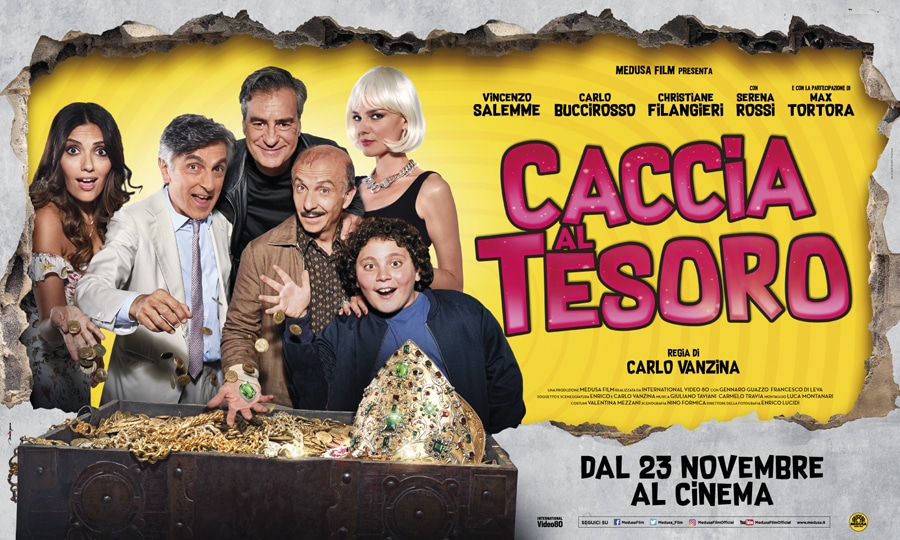 Caccia al Tesoro: poster e trama del nuovo film con Vincenzo Salemme