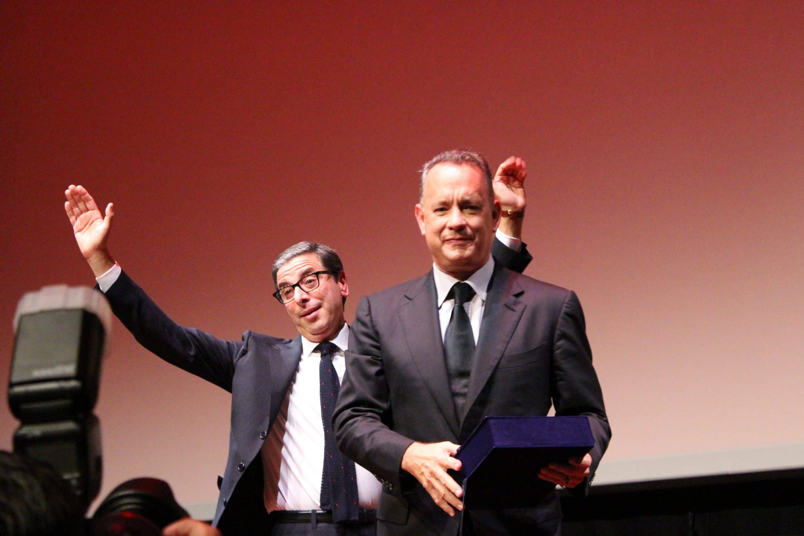 Tom Hanks incontra la stampa alla Festa del Cinema di Roma.